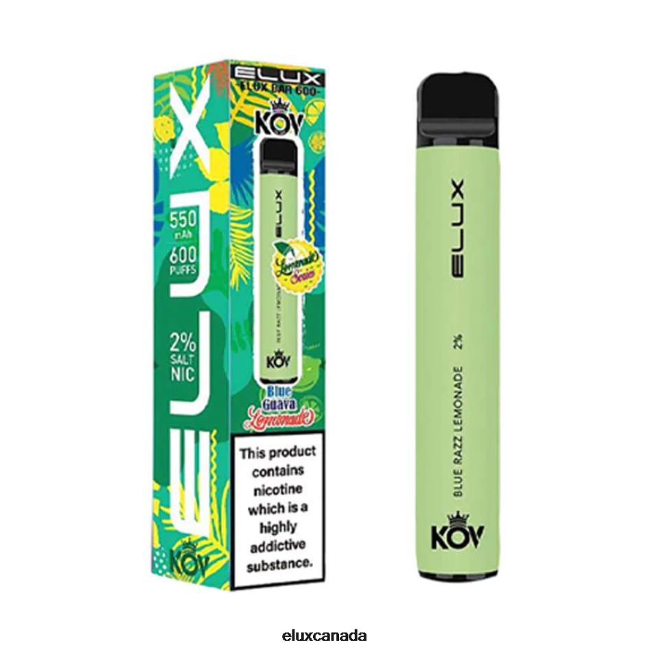 Elux Bar Lemonade Series Disposable Vape Blue Razz Lemonade FHP8R9 - Elux Vape Canada