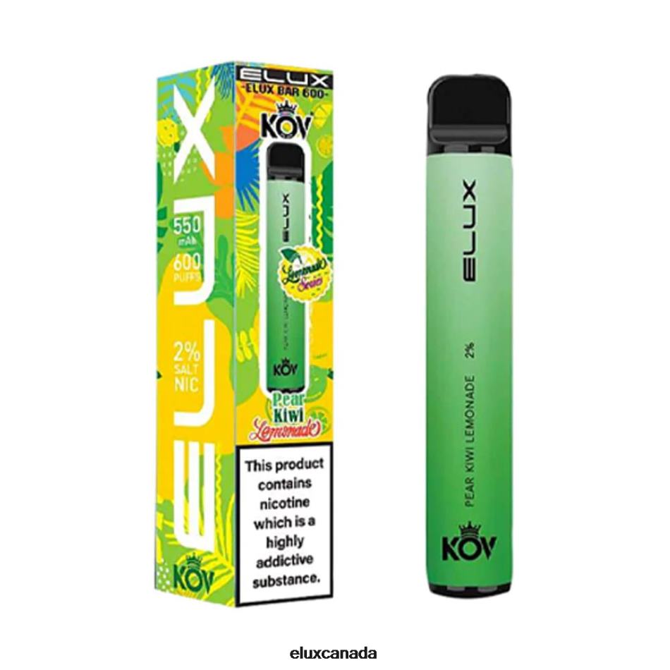 Elux Bar Lemonade Series Disposable Vape Pear Kiwi Lemonade FHP8R79 - Elux Vape Canada