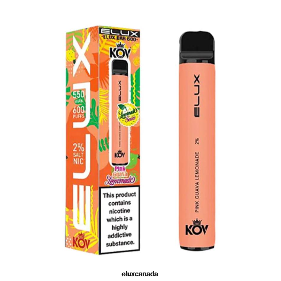 Elux Bar Lemonade Series Disposable Vape Pink Guava Lemonade FHP8R106 - Elux Vape Near Me