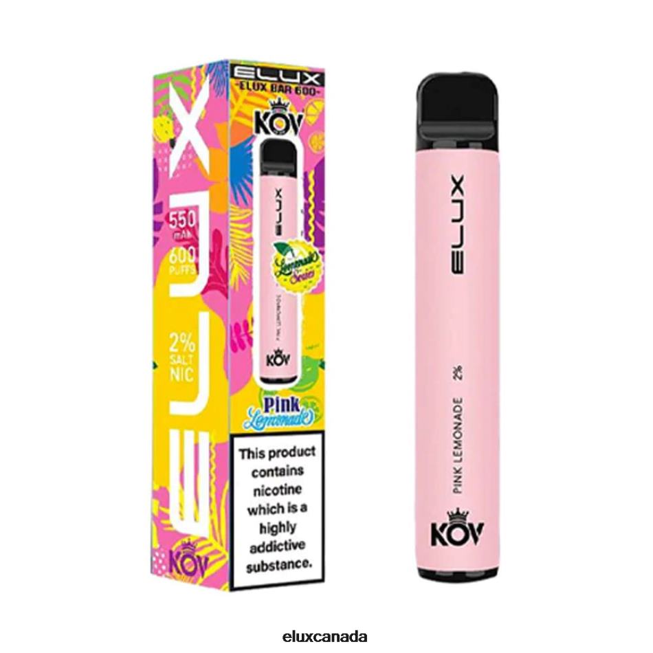 Elux Bar Lemonade Series Disposable Vape Pink Lemonade FHP8R104 - Elux Vape Price Canada