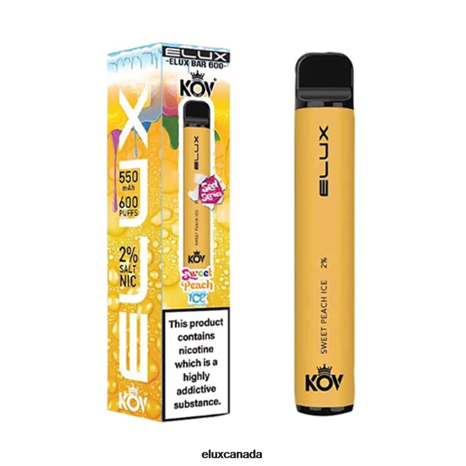 Elux Bar Sweet Series Disposable Vape Sweet Peach Ice FHP8R108 - Elux Canada