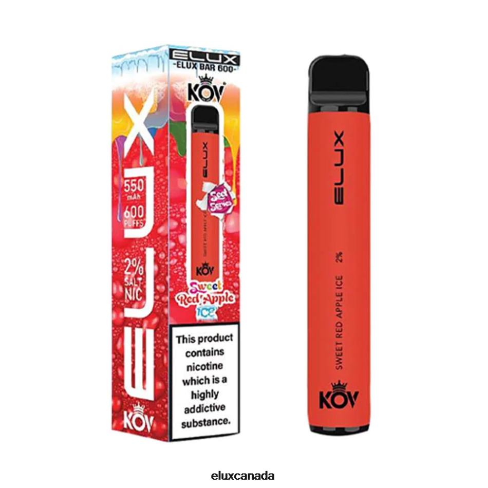 Elux Bar Sweet Series Disposable Vape Sweet Red Apple Ice FHP8R11 - Elux Ottawa