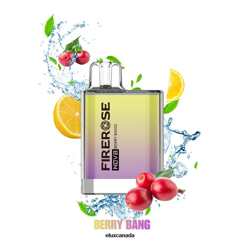 Elux Firerose Nova 600 Puffs Disposable Vape Berry Bang FHP8R18 - Elux Canada