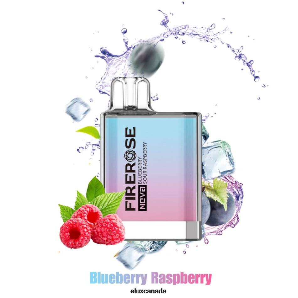 Elux Firerose Nova 600 Puffs Disposable Vape Blueberry Sour Raspberry FHP8R22 - Elux Flavours Canada