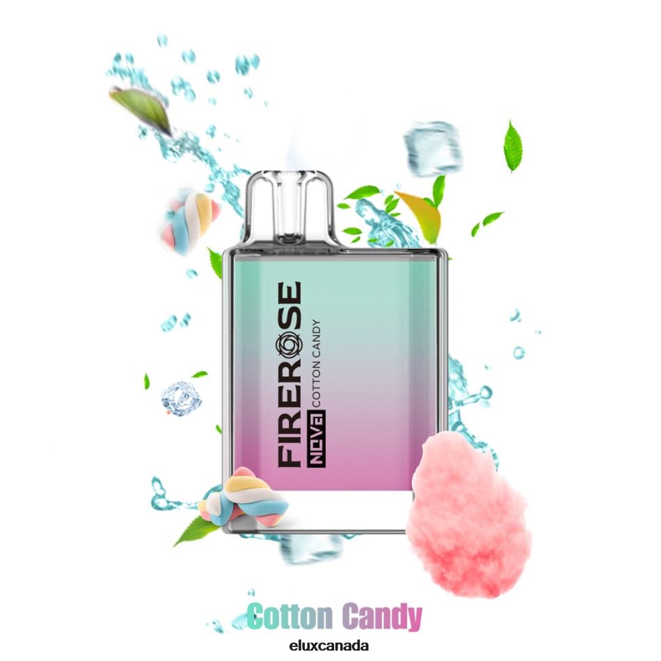 Elux Firerose Nova 600 Puffs Disposable Vape Cotton Candy FHP8R23 - Elux Liquid Flavours