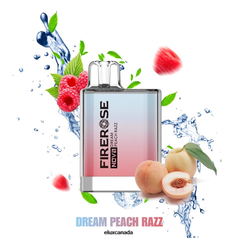 Elux Firerose Nova 600 Puffs Disposable Vape Dream Peach Razz FHP8R112 - Elux Flavours Canada