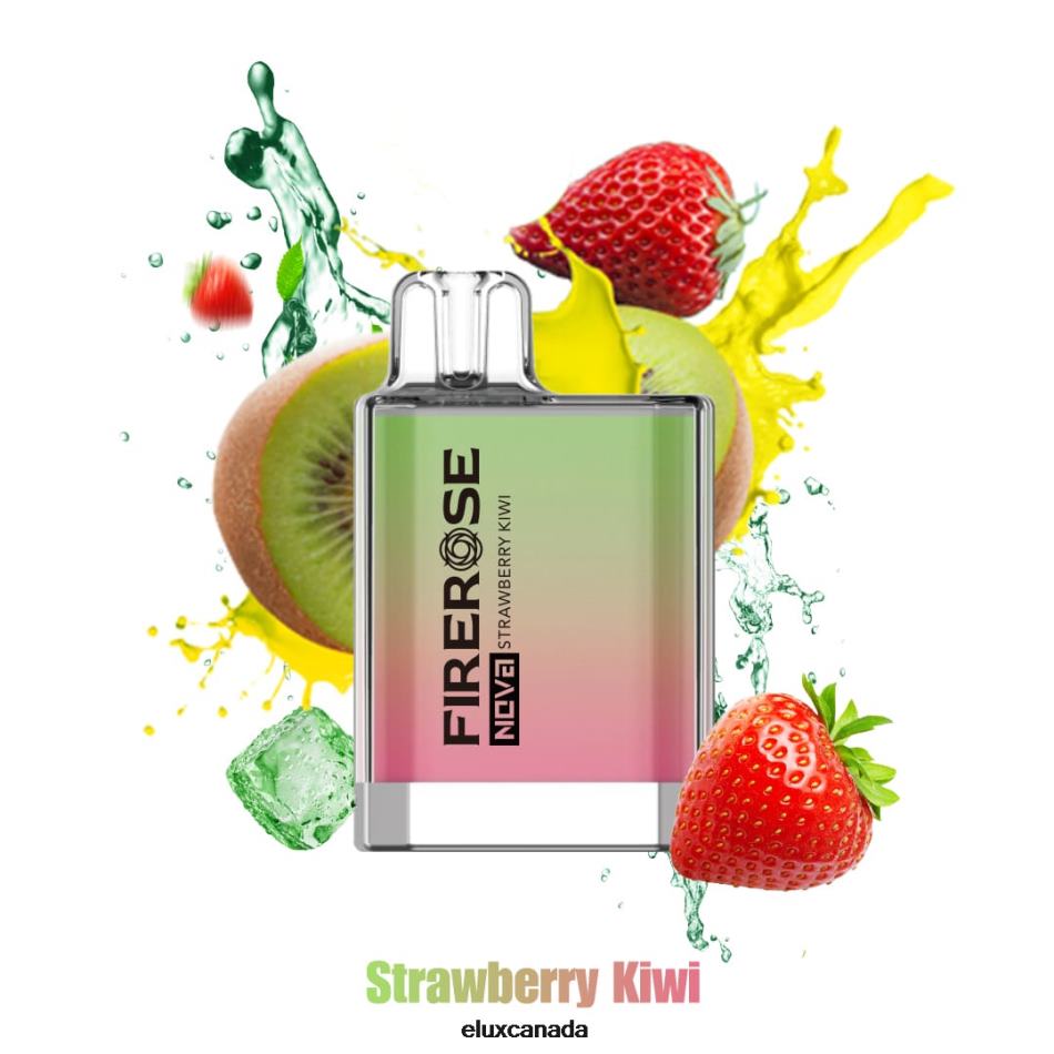 Elux Firerose Nova 600 Puffs Disposable Vape Strawberry Kiwi FHP8R25 - Elux Vape Flavours