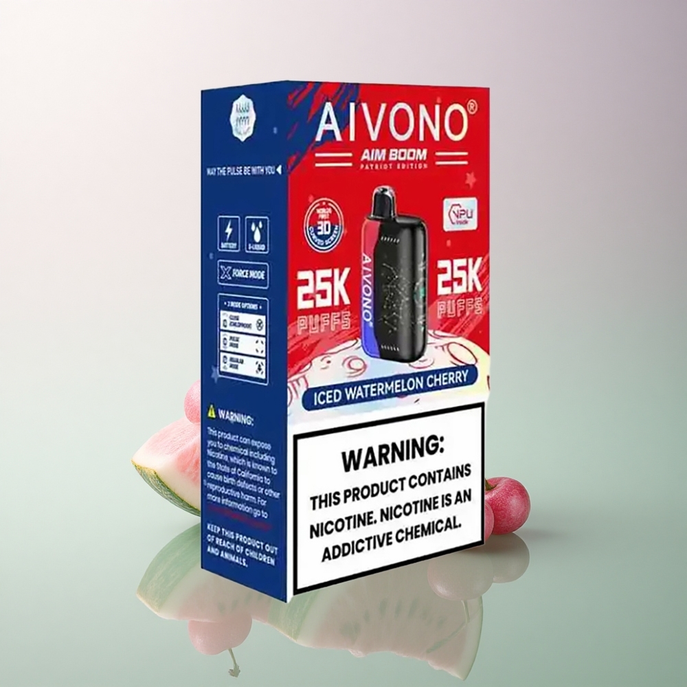 Aivono Aim Boom 25000 Puffs Iced Watermelon Cherry 650mAh 0% Nicotine