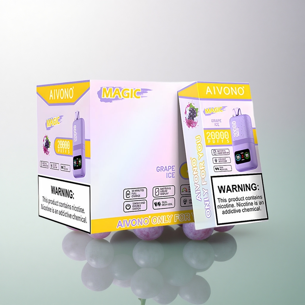 Aivono Aim Magic 20000 Puffs Grape Ice Dual Mesh 5% Nicotine 600mAh