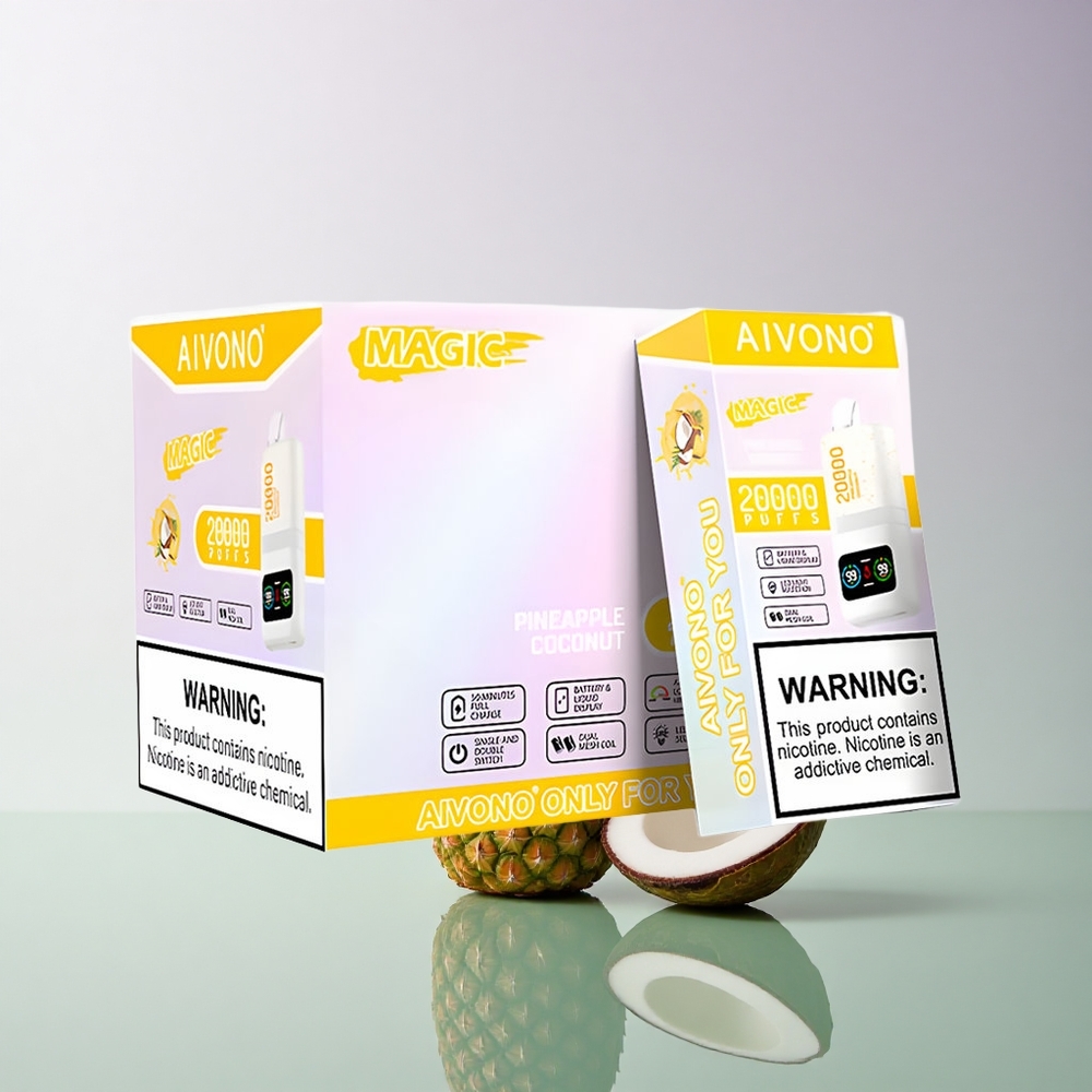 Aivono Aim Magic 20000 Puffs Pineapple Coconut Dual Mesh 5% Nicotine 600mAh