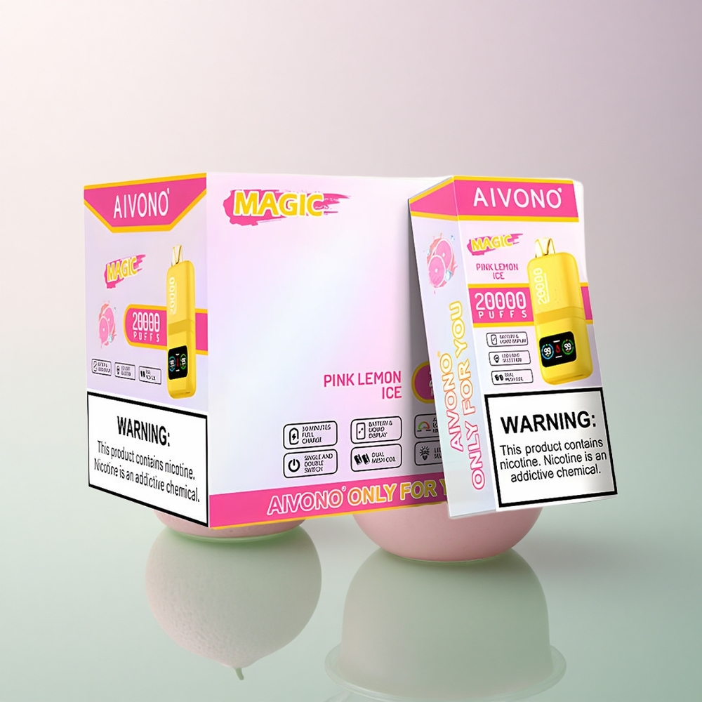 Aivono Aim Magic 20000 Puffs Pink Lemon Ice 5% Nicotine 600mAh Dual Mesh