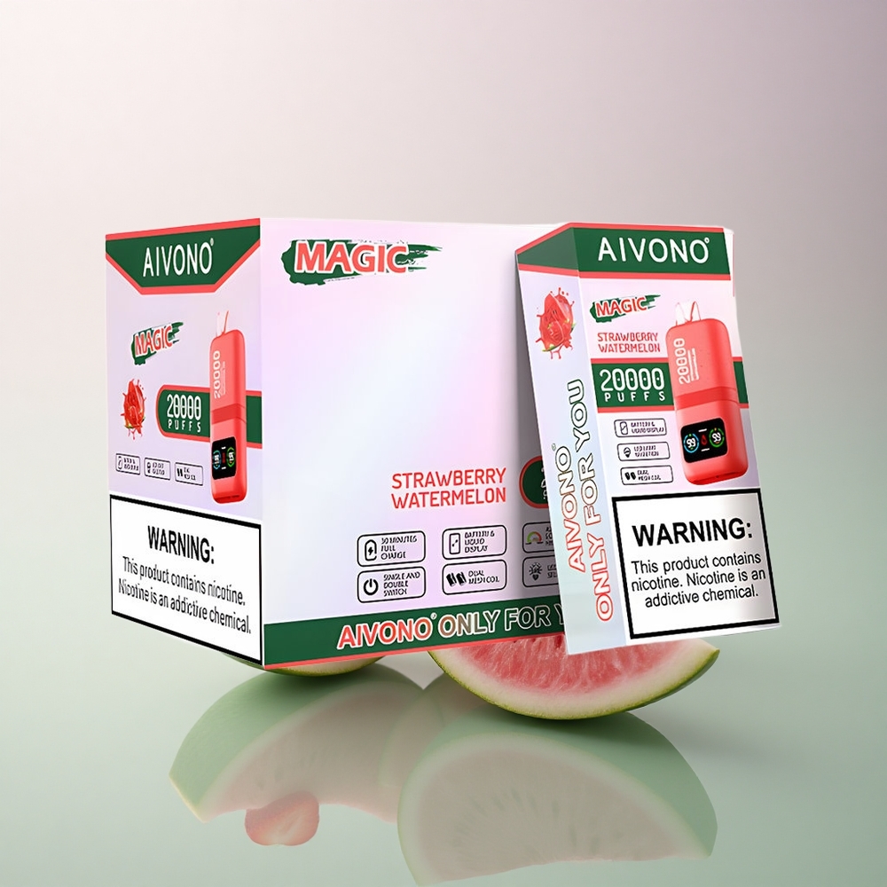 Aivono Aim Magic 20000 Puffs Strawberry Watermelon Dual Mesh 5% Nicotine 600mAh