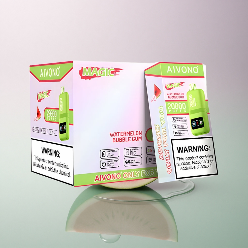 Aivono Aim Magic 20000 Puffs Watermelon Bubble Gum Dual Mesh Coils 600mAh