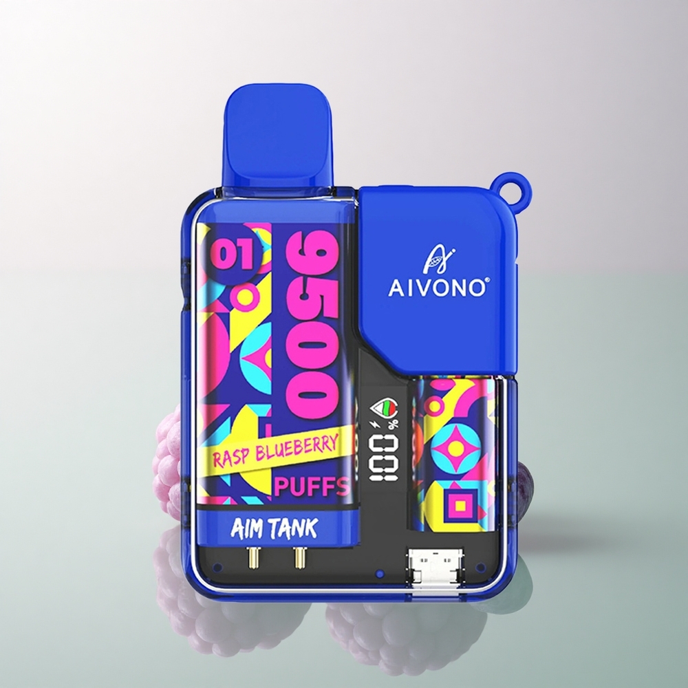 Aivono Aim Tank 9500 Puffs Rasp Blueberry 650mAh 18mL 5% Nicotine