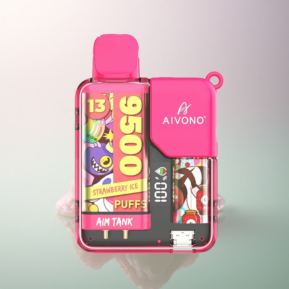 Aivono Aim Tank 9500 Puffs Strawberry Ice 18ml 650mAh 5% Nicotine