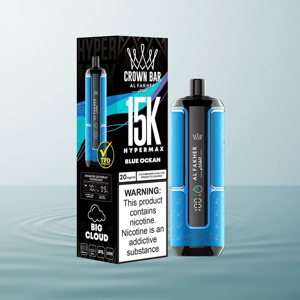 Al Fakher Crown Bar 15K Hypermax Blue Ocean 22ml 600mAh 6mg Nicotine