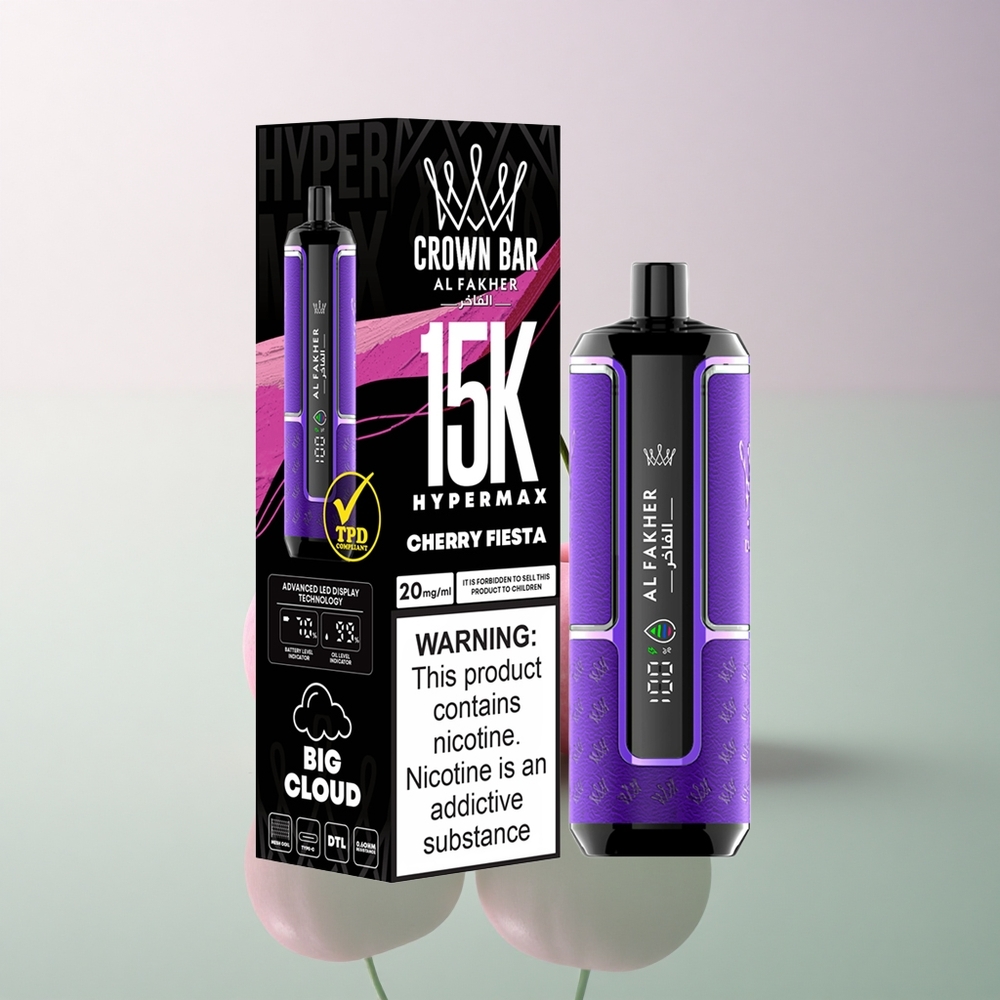 Al Fakher Crown Bar 15K Hypermax Cherry Fiesta 22ml 600mAh 6mg Nicotine