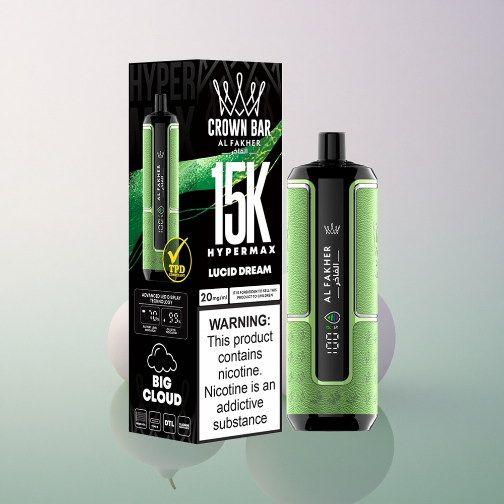 Al Fakher Crown Bar 15K Hypermax Lucid Dream 22ml 600mAh 6mg Nicotine
