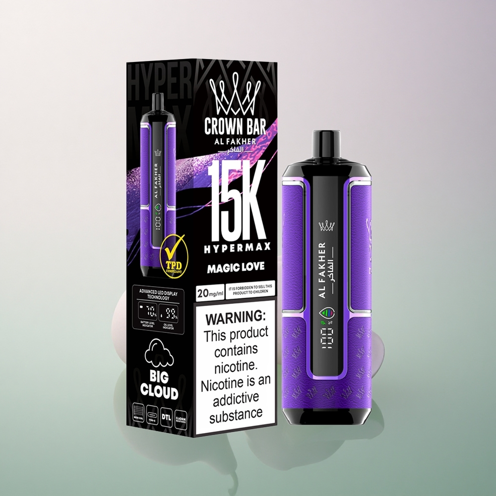 Al Fakher Crown Bar 15K Hypermax Magic Love 22ml 600mAh 6mg Nicotine