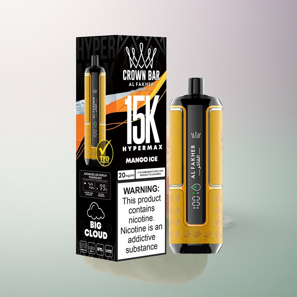 Al Fakher Crown Bar 15K Hypermax Mango Ice 22ml 600mAh DTL