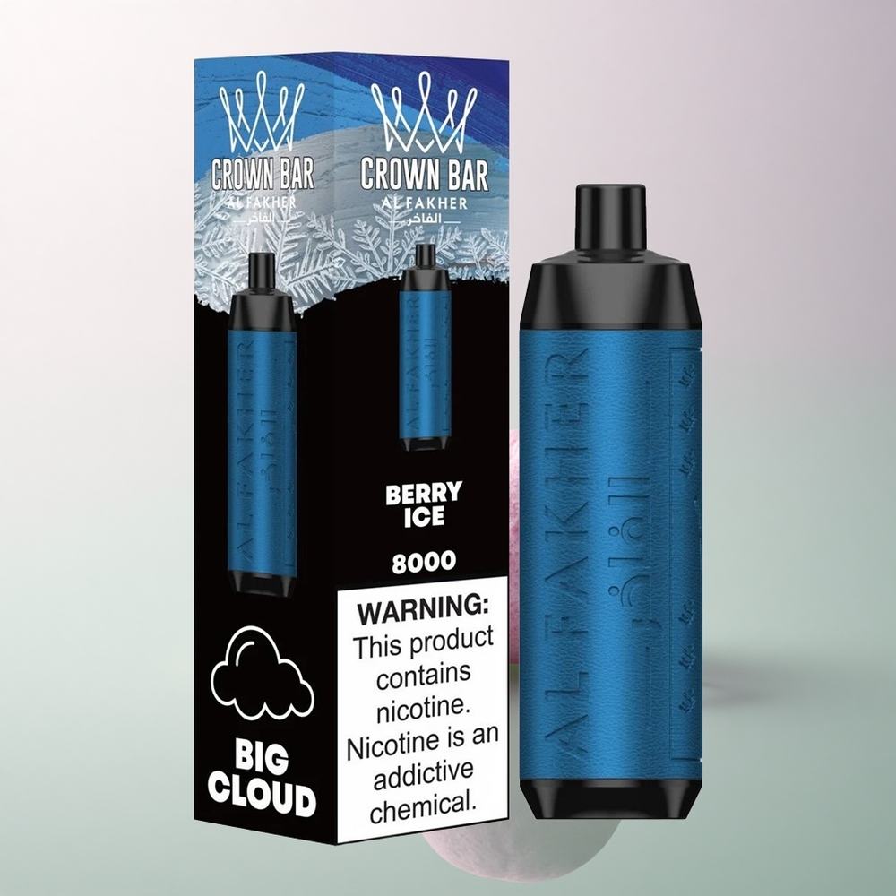 Al Fakher Crown Bar 8000 Crystal Berry Ice 600mAh 18mL 5mg Nicotine