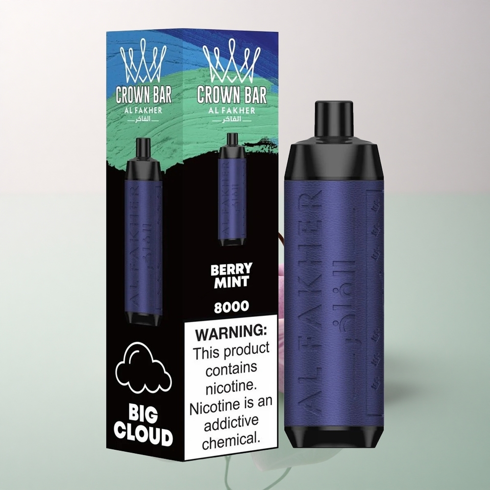 Al Fakher Crown Bar 8000 Crystal Berry Mint 600mAh 18mL 5mg Nicotine