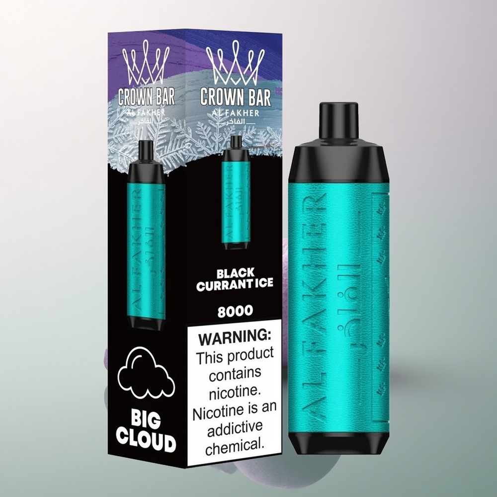 Al Fakher Crown Bar 8000 Crystal Black Currant Ice 600mAh 18ml