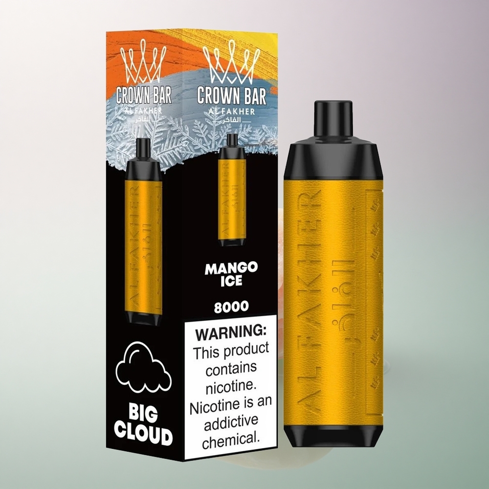 Al Fakher Crown Bar 8000 Crystal Mango Ice 600mAh 18mL 5mg Nicotine