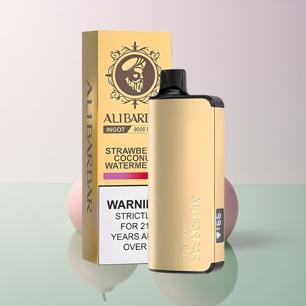 Alibarbar Ingot 9000 Puffs Pink Lemon 2350mAh 22ml LED Display