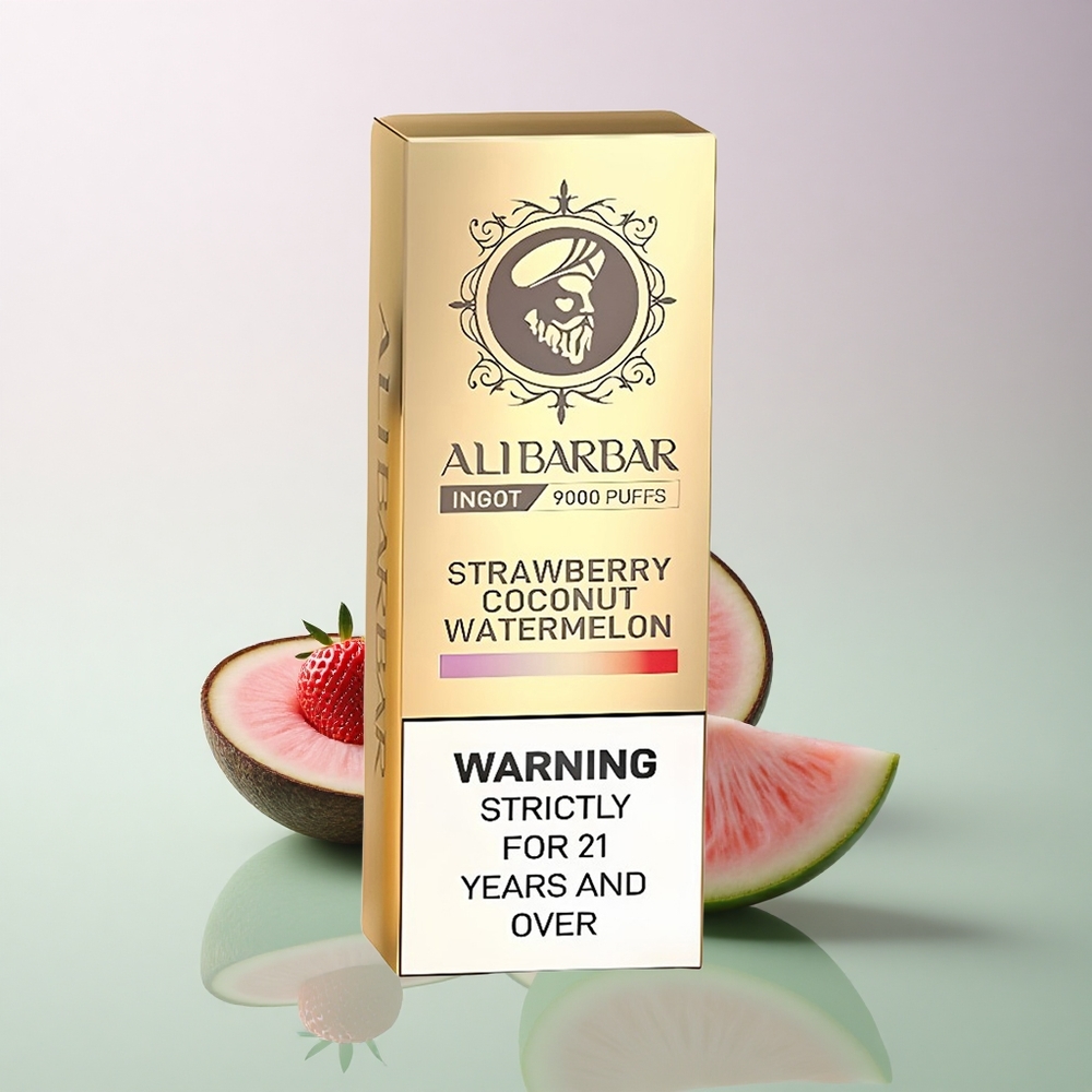 Alibarbar Ingot 9000 Puffs Strawberry Coconut Watermelon 2350mAh LED