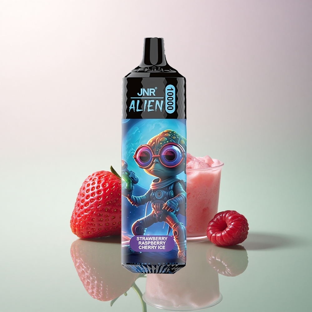 JNR Alien 10000 Strawberry Raspberry Cherry Ice 850mAh RGB Sporty