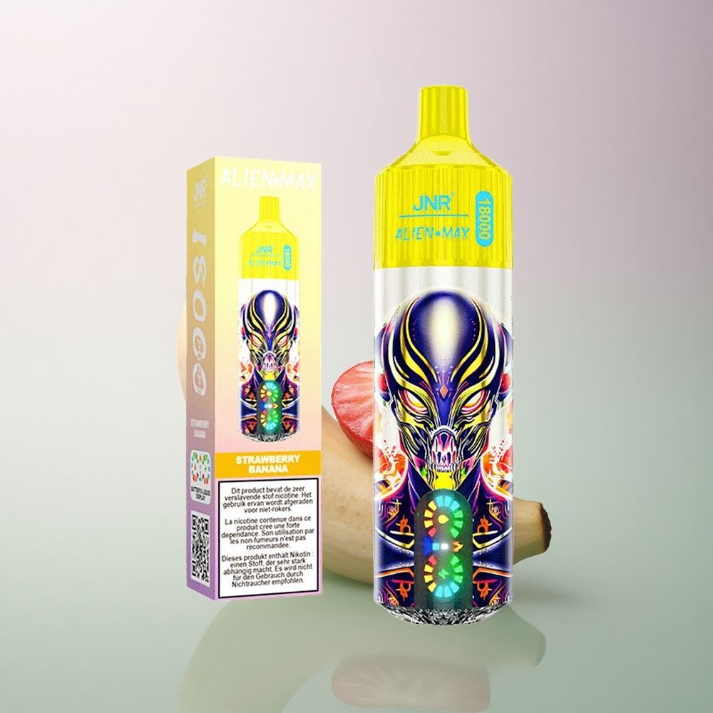 JNR Alien Max 18000 Strawberry Banana LED Dual Mesh 850mAh