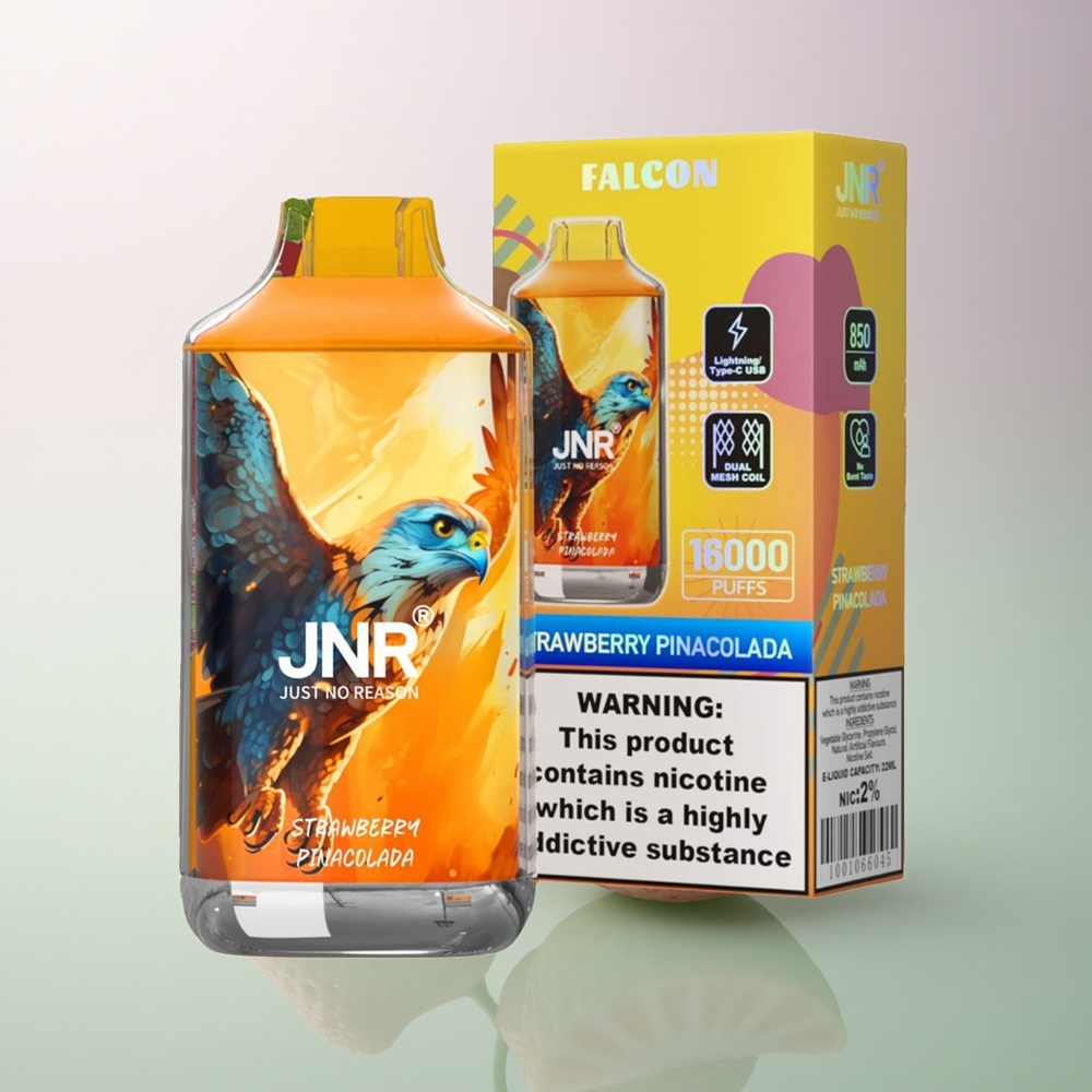 JNR Falcon 16000 Strawberry Pina Colada 850mAh 22ml Dual Mesh Nicotine 0% 2%