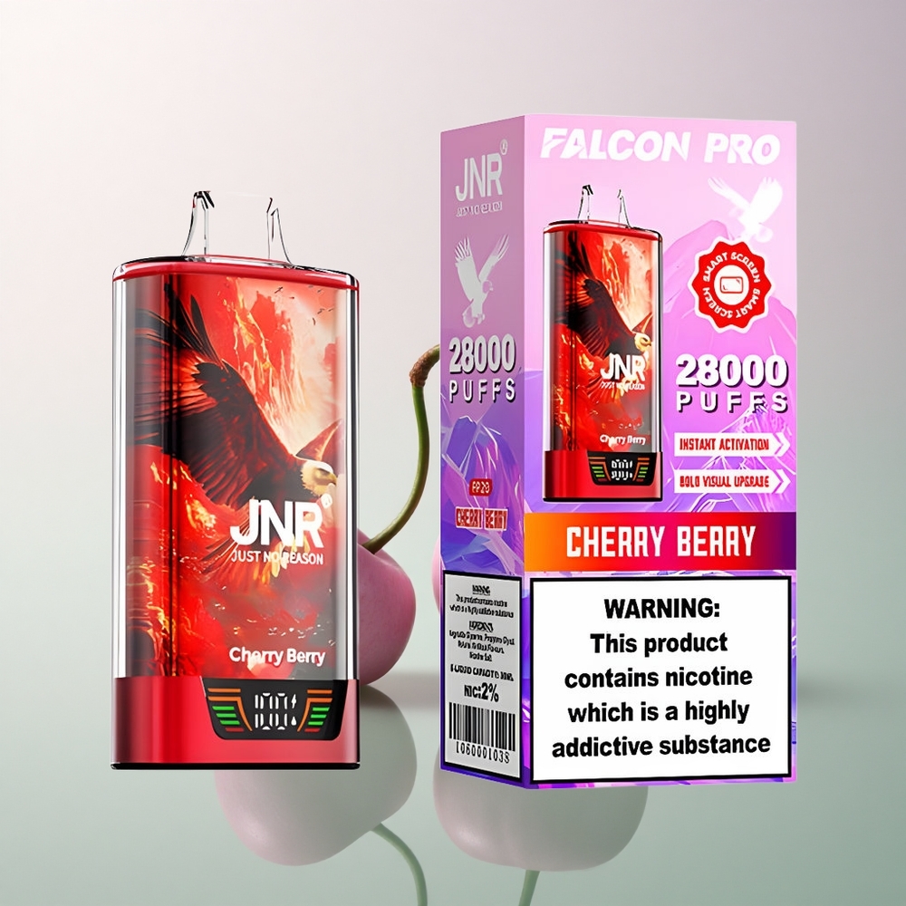 JNR Falcon Pro 28000 Cherry Berry 30ml 950mAh 5% Nicotine