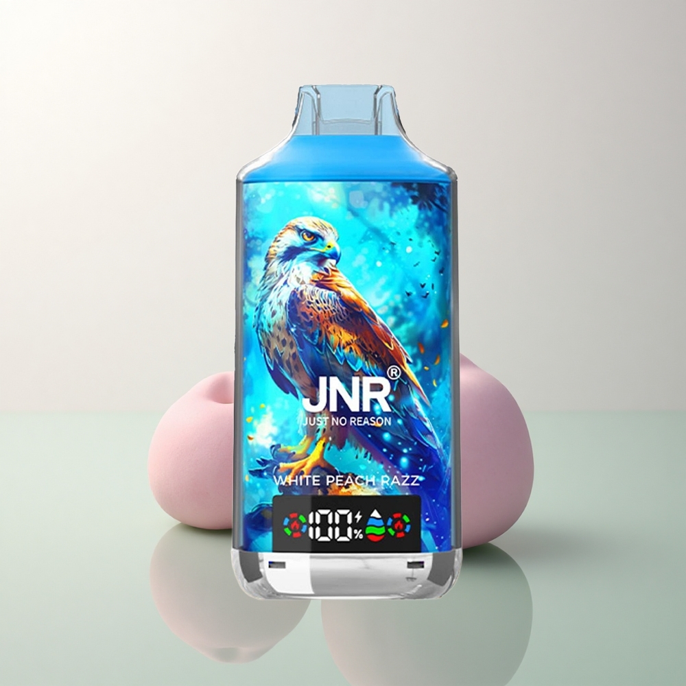 JNR Falcon X 18000 White Peach Razz 750mAh Dual Mesh 24ml Nicotine 5%