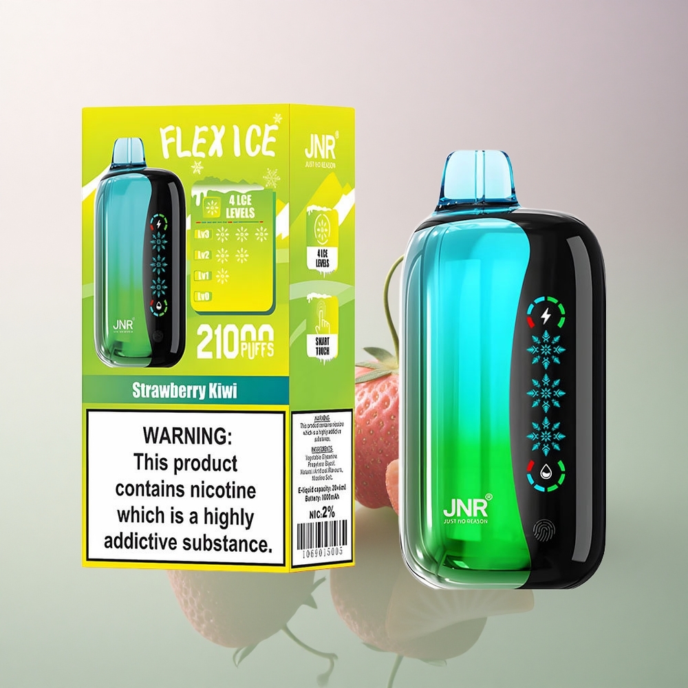 JNR Flex Ice 21000 Strawberry Kiwi Ice Adjustable 1000mAh Dual Mesh