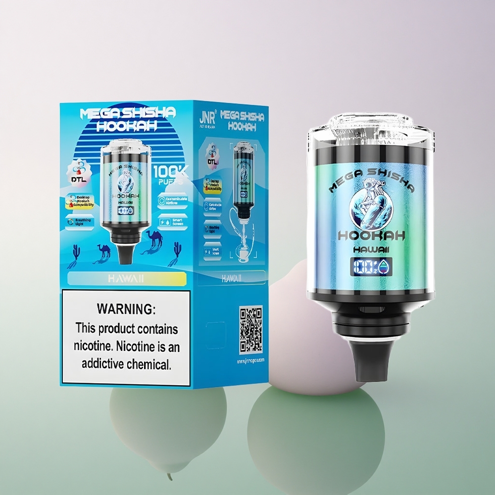 JNR Mega Shisha Hookah 100K Hawaii 60ml 2200mAh 2% Nicotine