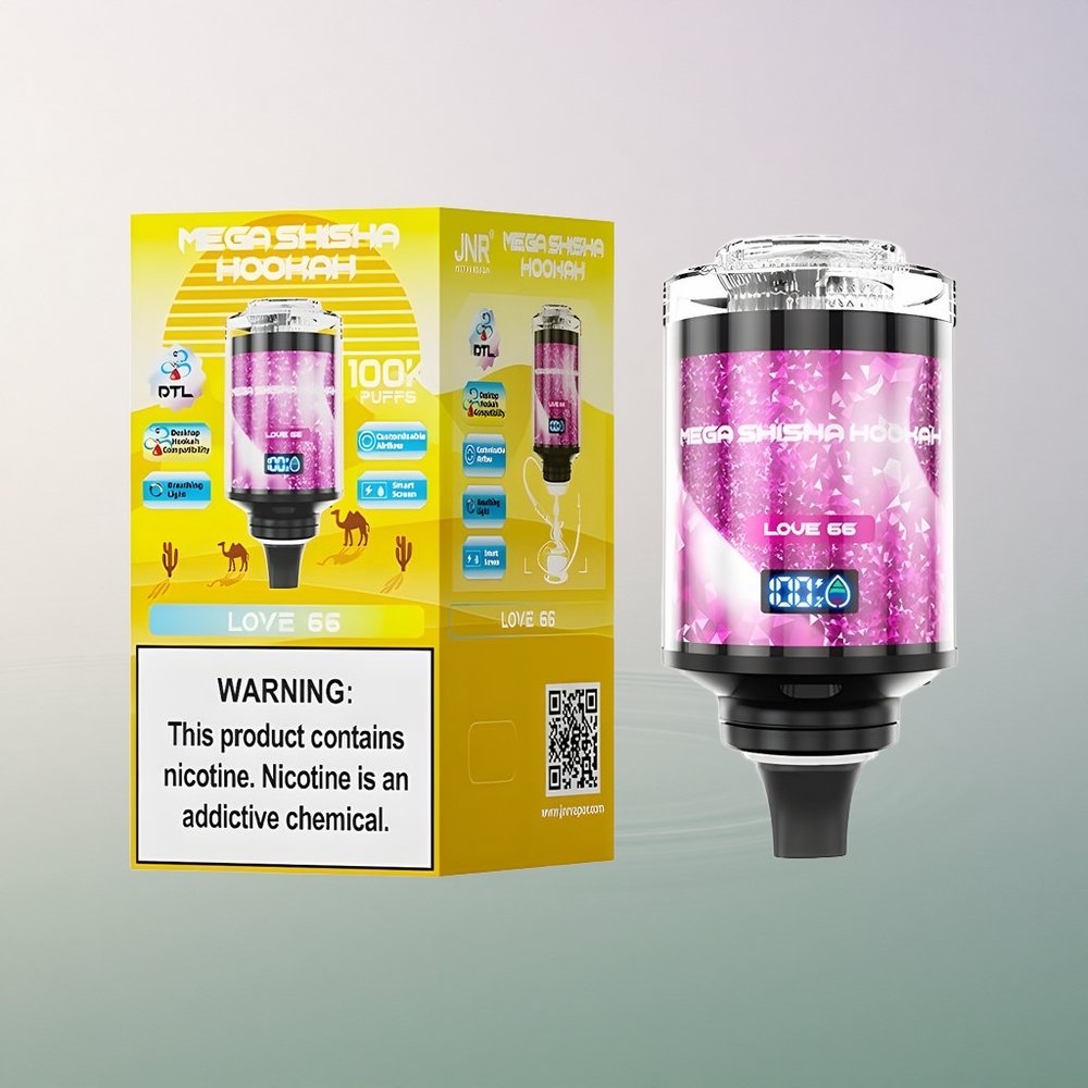 JNR Mega Shisha Hookah 100K Love 66 60ml 2200mAh 2% Nicotine