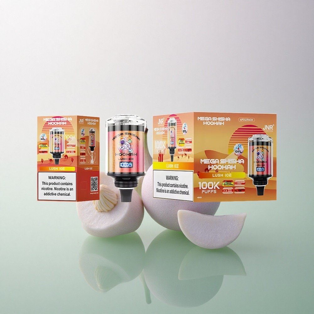 JNR Mega Shisha Hookah 100K Lush Ice 2200mAh 60ml 2% nicotine