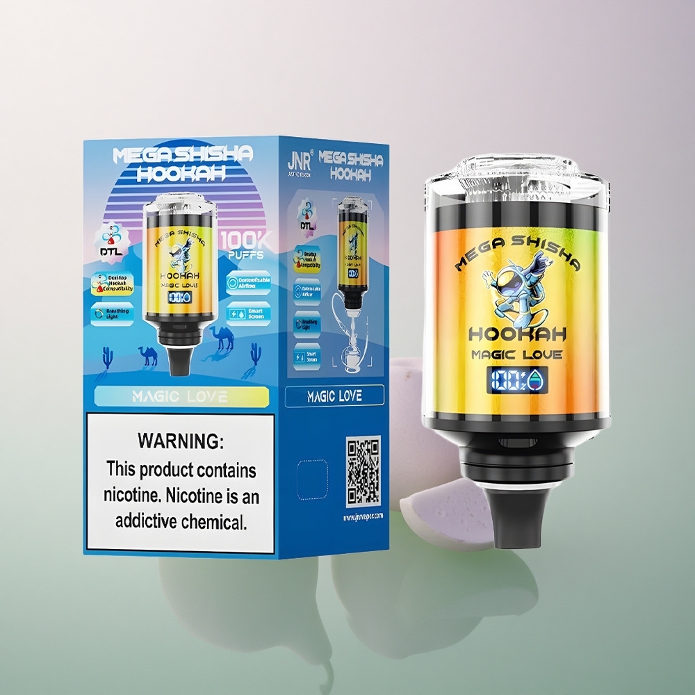 JNR Mega Shisha Hookah 100K Magic Love 2200mAh 60ml 2% Nicotine