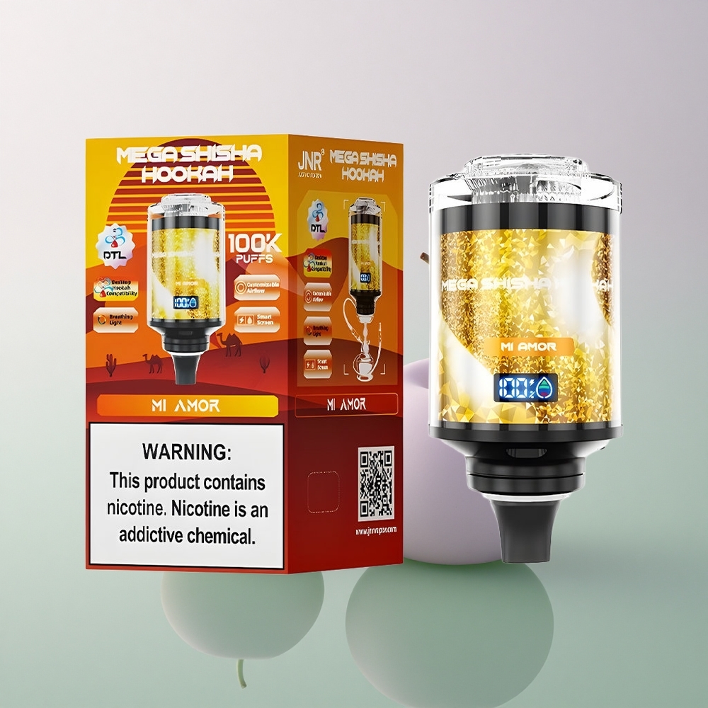 JNR Mega Shisha Hookah 100K Mi Amor 2200mAh 2% Nicotine