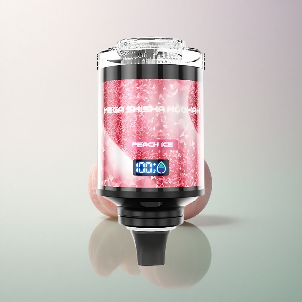 JNR Mega Shisha Hookah 100K Peach Ice 2200mAh 60ml Nicotine