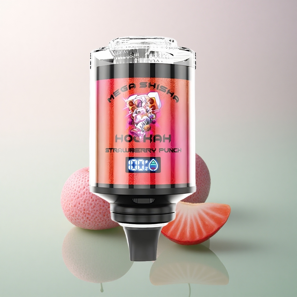 JNR Mega Shisha Hookah 100K Strawberry Punch 2200mAh 60ml 2% Nicotine