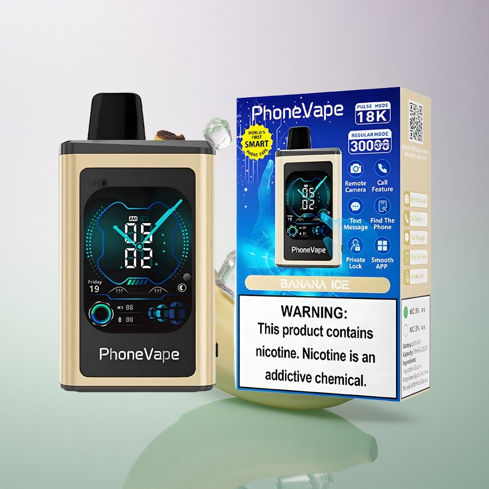 JNR PhoneVape 30000 Banana Ice Turbo Adjustable Airflow