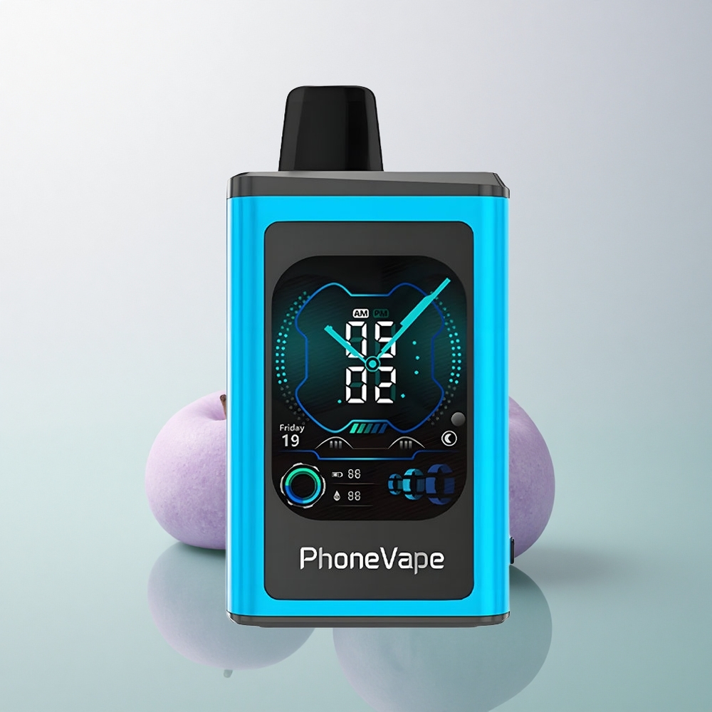 JNR PhoneVape 30000 Blue Razz Ice Rechargeable 850mAh Adjustable Airflow