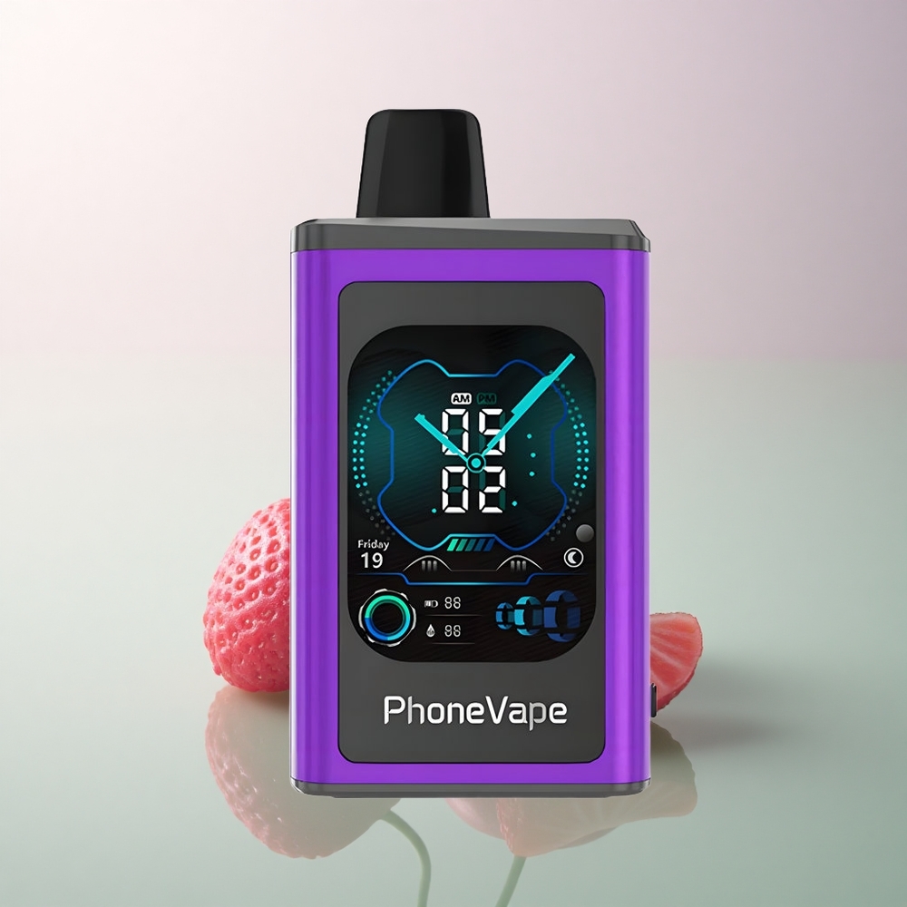 JNR PhoneVape 30000 Cherry Strawberry Raspberry 850mAh Type-C Adjustable Airflow Nicotine 2% 5%