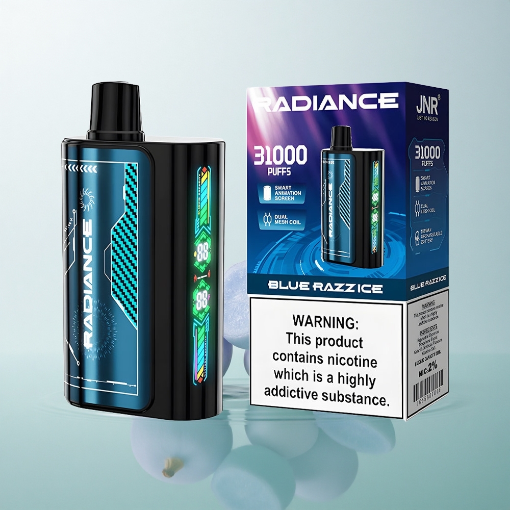 JNR Radiance 31000 Blue Razz Ice 28ml Dual Mesh 950mAh