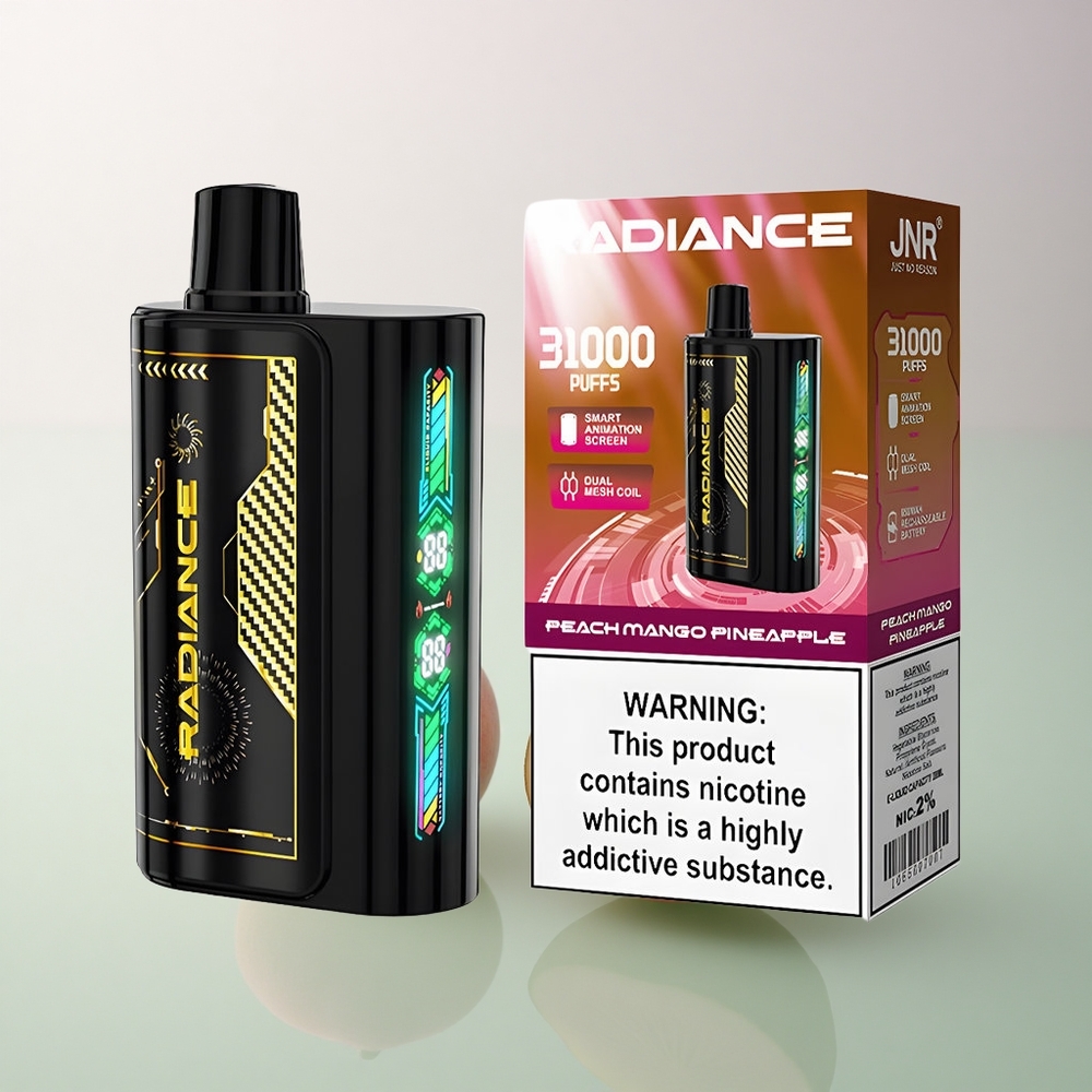 JNR Radiance 31000 Peach Mango Pineapple Dual Mesh Coil 950mAh 2% Nicotine
