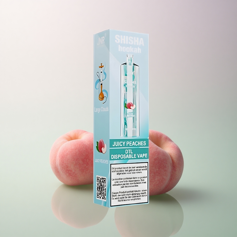 JNR Shisha Hookah 12000 Juicy Peaches Nicotine-Free 750mAh Type-C