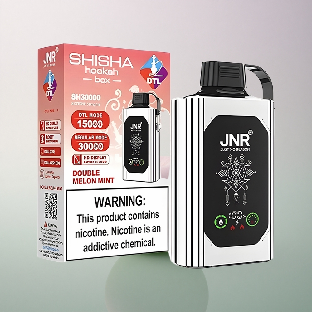 JNR Shisha Hookah Box 20500 Double Apple HD Display 1000mAh Dual Mesh Coil